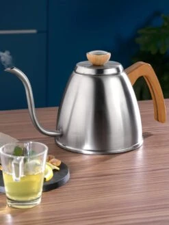 Edelstahl-Wasserkessel 'Pour Over', Fassungsvermögen 0,9 Liter, Integriertes Thermometer