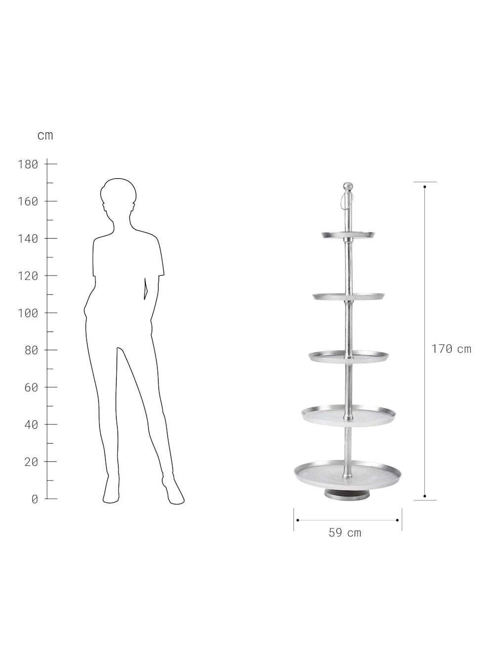 BANQUET Etagere 5-stufig Höhe 170cm 4 BANQUET Etagere 5-stufig Höhe 170cm – Bild 4