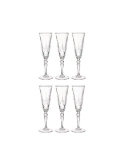 CRYSTAL CLUB 6x Sektgläser Aus Kristallglas 160ml
