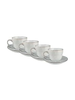 HENLEY 4x Kaffeetasse Mit Untertasse 270ml
