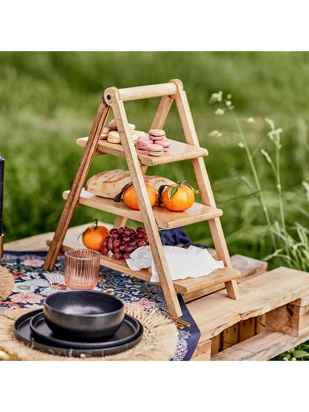 MANGO DAYS Etagere 3-stufig Höhe 48cm 2 MANGO DAYS Etagere 3-stufig Höhe 48cm – Bild 2