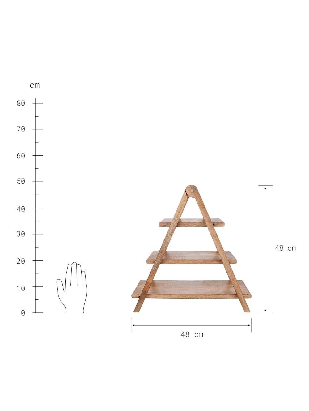 MANGO DAYS Etagere 3-stufig Höhe 48cm 4 MANGO DAYS Etagere 3-stufig Höhe 48cm – Bild 4