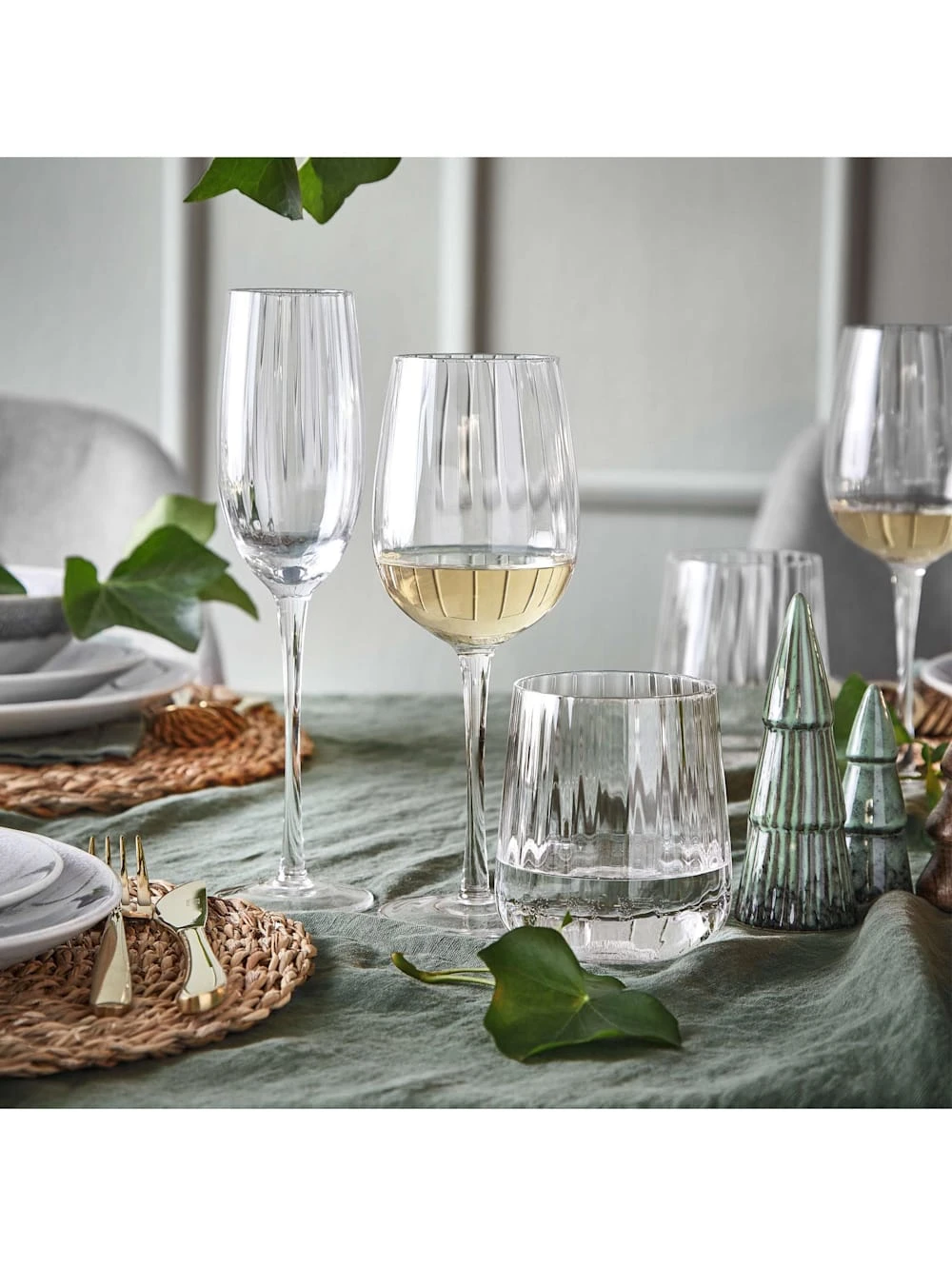 MODERN TIMES 6x Sektgläser Mit Rillen 230ml 2 MODERN TIMES 6x Sektgläser Mit Rillen 230ml – Bild 2