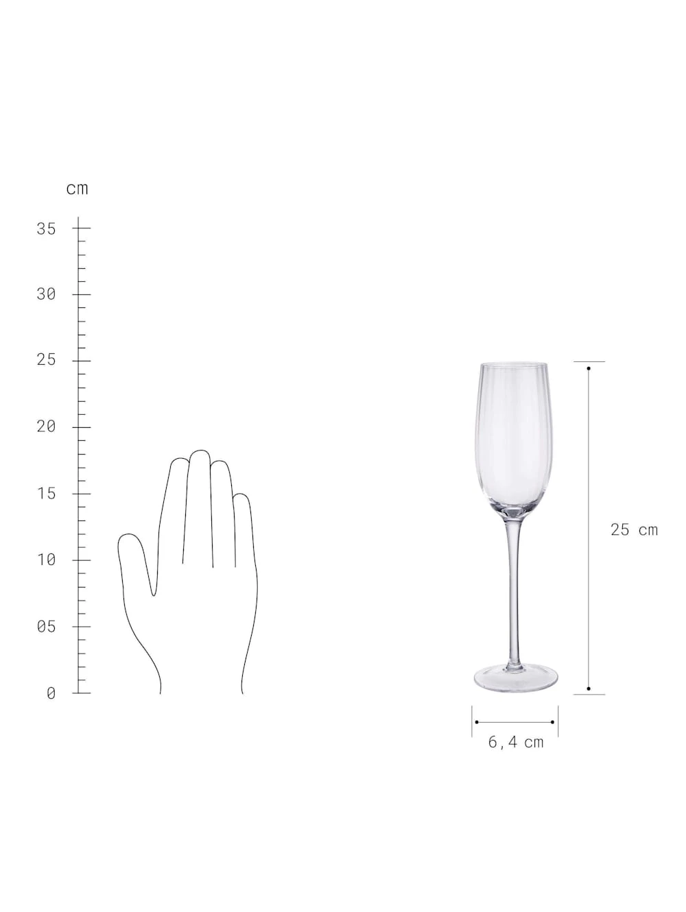 MODERN TIMES 6x Sektgläser Mit Rillen 230ml 4 MODERN TIMES 6x Sektgläser Mit Rillen 230ml – Bild 4