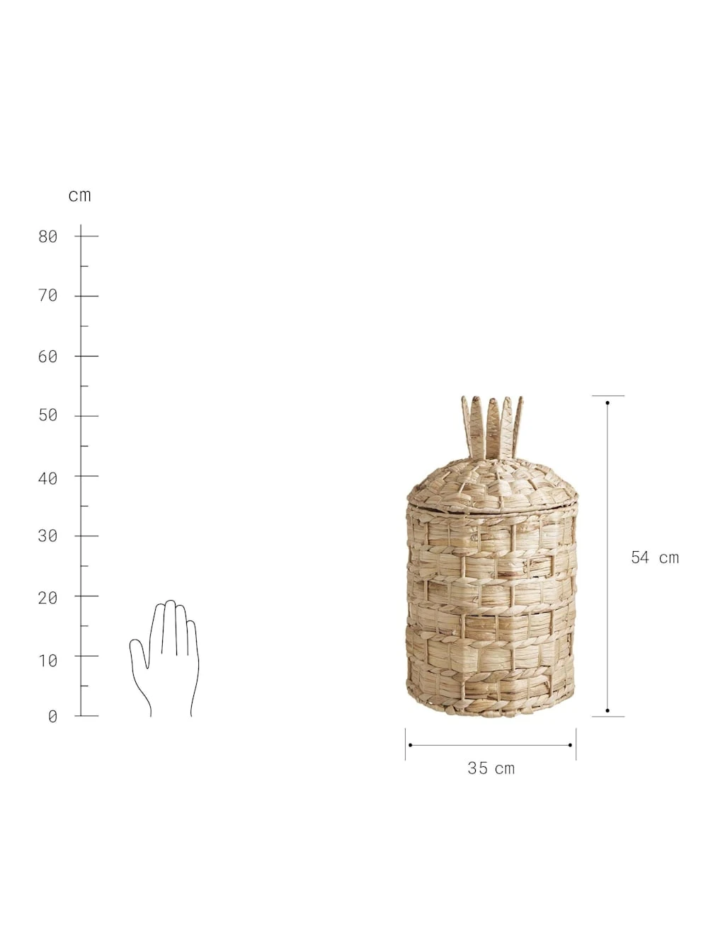 PINEAPPLE Ananaskorb Ø35cm 4 PINEAPPLE Ananaskorb Ø35cm – Bild 4