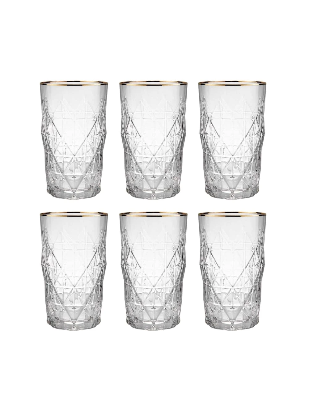 UPSCALE 6x Longdrinkgläser Mit Goldrand 460ml 1 UPSCALE 6x Longdrinkgläser Mit Goldrand 460ml