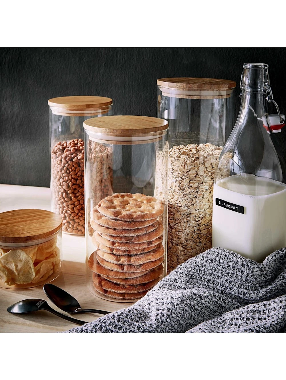 WOODLOCK 4x Vorratsgläser 1750ml 2 WOODLOCK 4x Vorratsgläser 1750ml – Bild 2