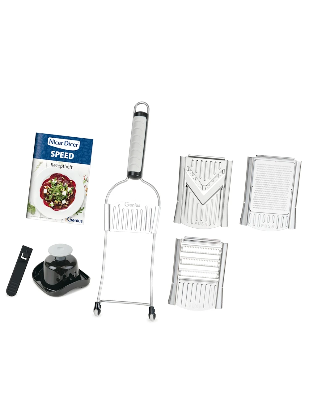 Genius 7tlg. Multihobel-Set 'Nicer Dicer Speed' 1 Genius 7tlg. Multihobel-Set 'Nicer Dicer Speed'