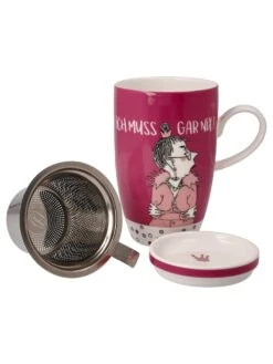 Teetasse Mit Deckel Und Sieb Barbara Freundlieb - Ich Muss Gar Nix
