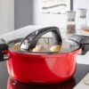 Energiespartopf 'Gourmet Red', Fassungsvermögen 4 Liter