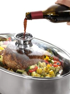 Ovaler Edelstahlbräter 3 In 1 Mit 2 Deckeln, 38 Cm -Wenko shop gsw ovaler edelstahlbraeter 3 1 2 deckeln 38 cm 0001729870 2