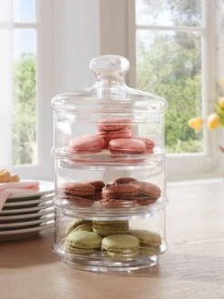 3tlg. Glas-Vorratsdose