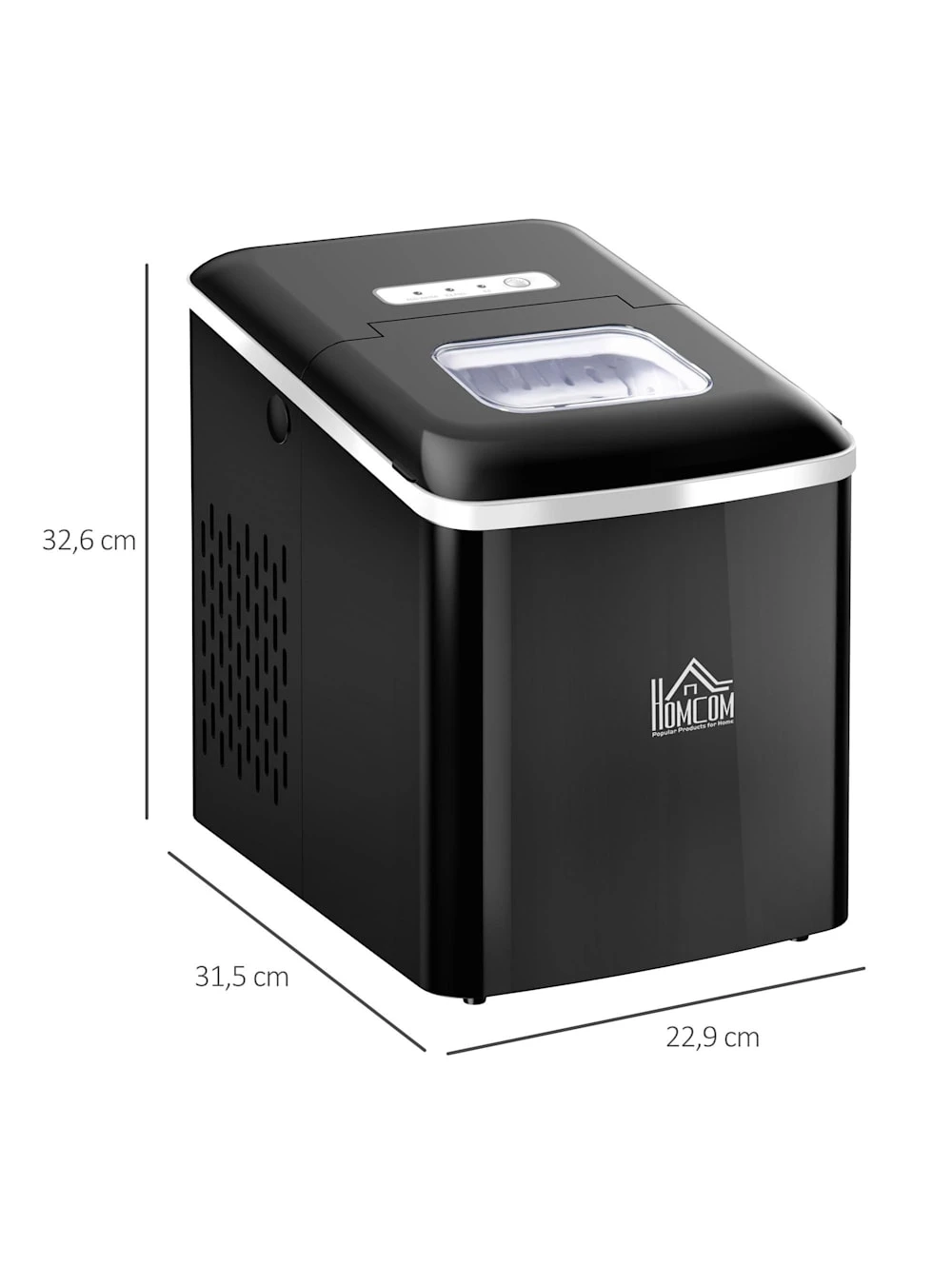 HOMCOM Eiswürfelmaschine Mit Automatischer Reinigungsfunktion 5 HOMCOM Eiswürfelmaschine Mit Automatischer Reinigungsfunktion – Bild 5