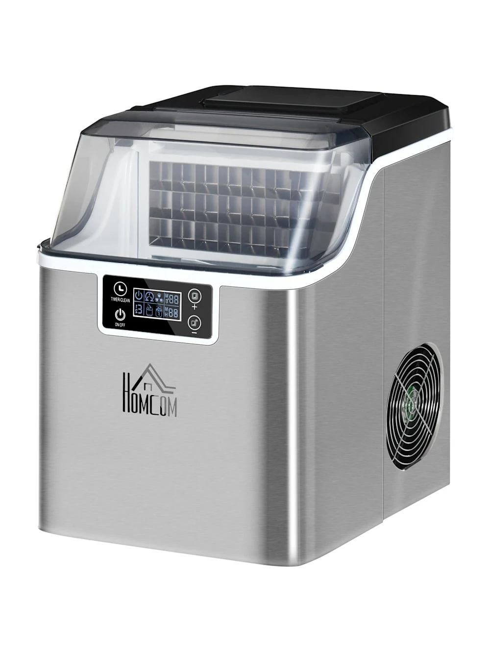 HOMCOM Eiswürfelmaschine Mit LCD-Bedienfeld 2 HOMCOM Eiswürfelmaschine Mit LCD-Bedienfeld – Bild 2