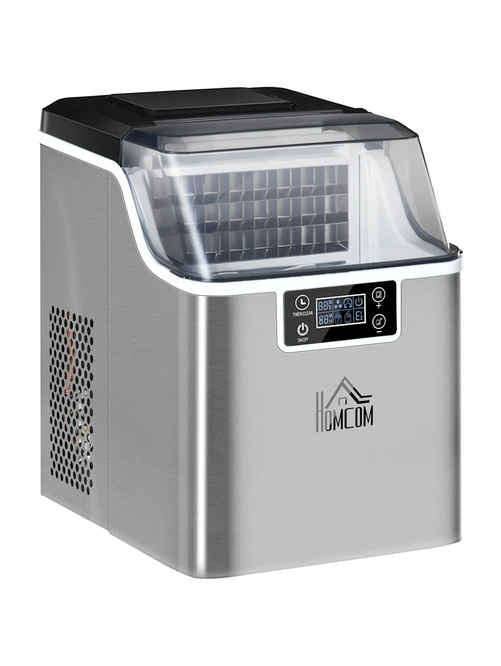 HOMCOM Eiswürfelmaschine Mit LCD-Bedienfeld 1 HOMCOM Eiswürfelmaschine Mit LCD-Bedienfeld