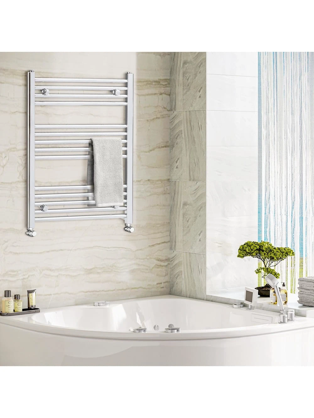 HOMCOM Handtuchwärmer Mit 14 Heizstäbe 3 HOMCOM Handtuchwärmer Mit 14 Heizstäbe – Bild 3