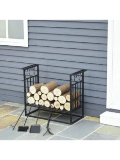 HOMCOM Kaminholzständer Mit Kaminbesteck -Wenko shop homcom kaminholzstaender kaminbesteck 0001630789 1010893583 2