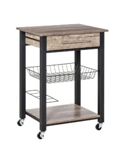 HOMCOM Küchenrollwagen