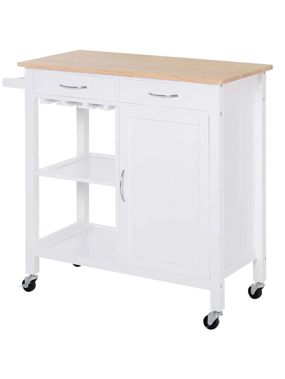 HOMCOM Küchenrollwagen Mit Vielen Staumöglichkeiten 1 HOMCOM Küchenrollwagen Mit Vielen Staumöglichkeiten