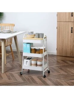 HOMCOM Küchenwagen Mit 4 Universalräder -Wenko shop homcom kuechenwagen 4 universalraeder 0001831465 1012179996 3