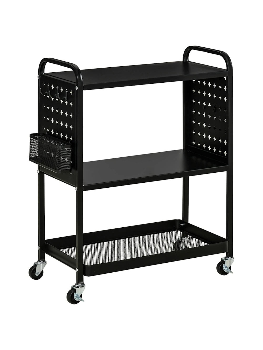 HOMCOM Küchenwagen Mit 4 Universalräder 2 HOMCOM Küchenwagen Mit 4 Universalräder – Bild 2