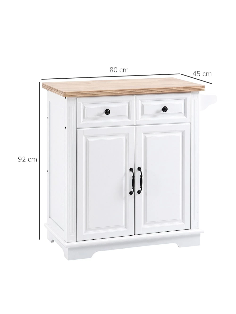 HOMCOM Küchenwagen Mit Höhenverstellbaren Einlegeböden 5 HOMCOM Küchenwagen Mit Höhenverstellbaren Einlegeböden – Bild 5