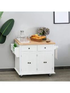 HOMCOM Küchenwagen Mit Verstellbaren Einlegeböden, Aus Massivem MDF-Holz Und Spanplatten 7 HOMCOM Küchenwagen Mit Verstellbaren Einlegeböden, Aus Massivem MDF-Holz Und Spanplatten -Wenko shop homcom kuechenwagen verstellbaren einlegeboeden massivem mdf holz spanplatten 0001632328 1010896442 2