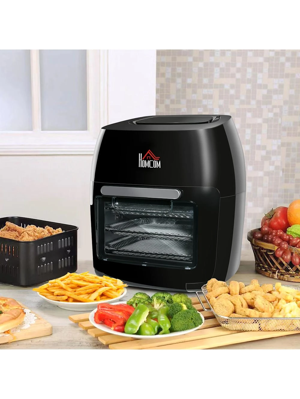 HOMCOM Luftfritteuse Mit Rutschfesten Böden, Mit Innenbeleuchtung 4 HOMCOM Luftfritteuse Mit Rutschfesten Böden, Mit Innenbeleuchtung – Bild 4