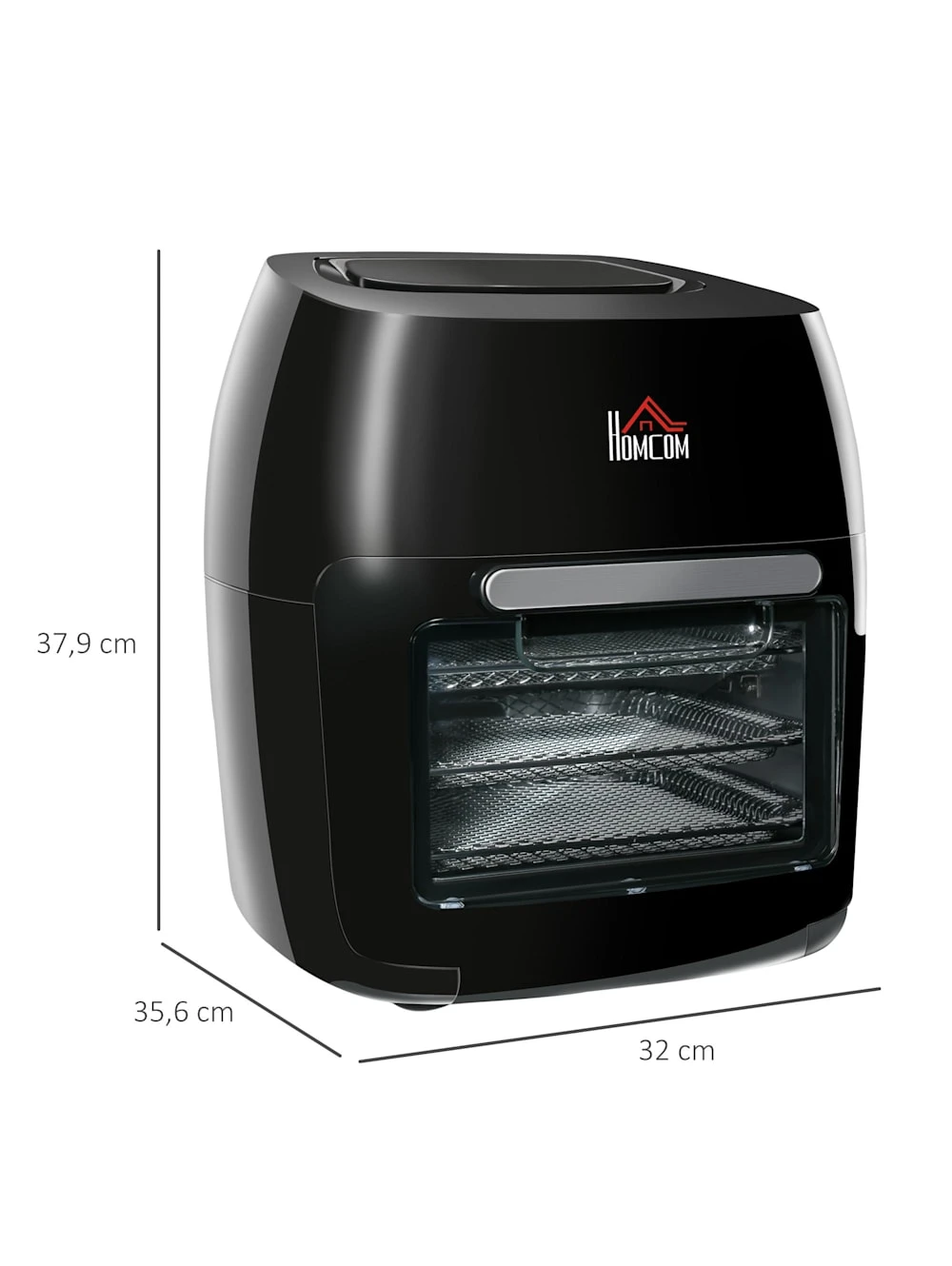 HOMCOM Luftfritteuse Mit Rutschfesten Böden, Mit Innenbeleuchtung 5 HOMCOM Luftfritteuse Mit Rutschfesten Böden, Mit Innenbeleuchtung – Bild 5