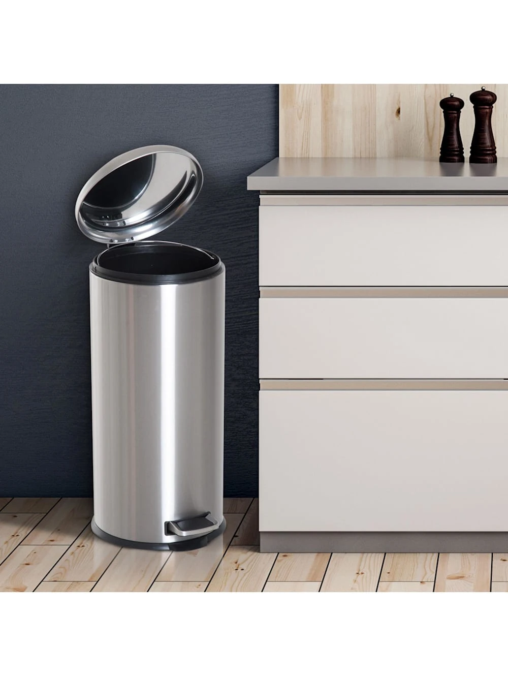 HOMCOM Pedal-Mülleimer Mit Inneneimer 4 HOMCOM Pedal-Mülleimer Mit Inneneimer – Bild 4