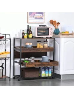 HOMCOM Servierwagen Im Industrie-Design -Wenko shop homcom servierwagen industrie design 0001846934 1012300559 3