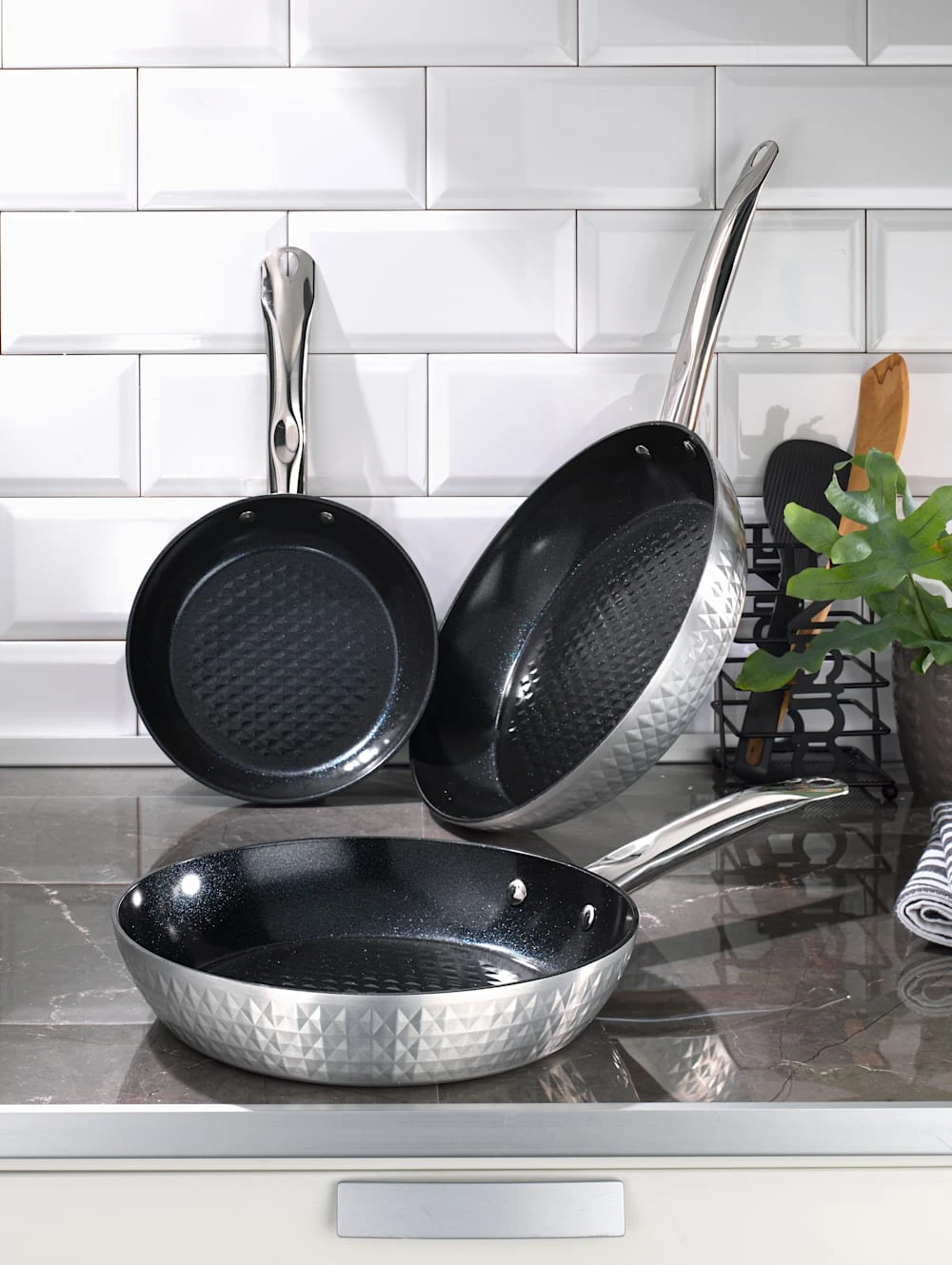 3tlg. Hochrand-Pfannenset 'Ceraflon Diamant Prestige', Ø 20, 24 & 28 Cm 5 3tlg. Hochrand-Pfannenset 'Ceraflon Diamant Prestige', Ø 20, 24 & 28 Cm – Bild 5