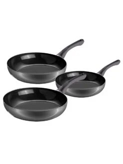 3tlg. Pfannen-Set 'Ceraflon Diamant', Grau