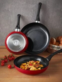 3tlg. Pfannen-Set 'Ceraflon Diamant', Rot -Wenko shop hsp hanseshopping 3tlg pfannen set ceraflon diamant rot 0001728319 2