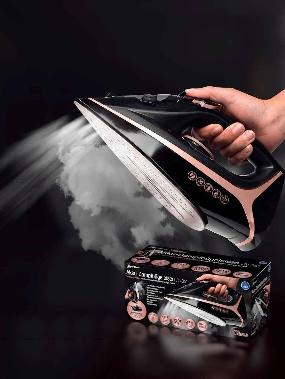 Akku-Dampfbügeleisen 1 Akku-Dampfbügeleisen