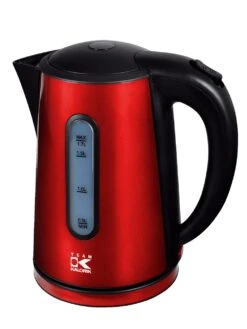 Design Wasserkocher Im Modernen Metallic Rot