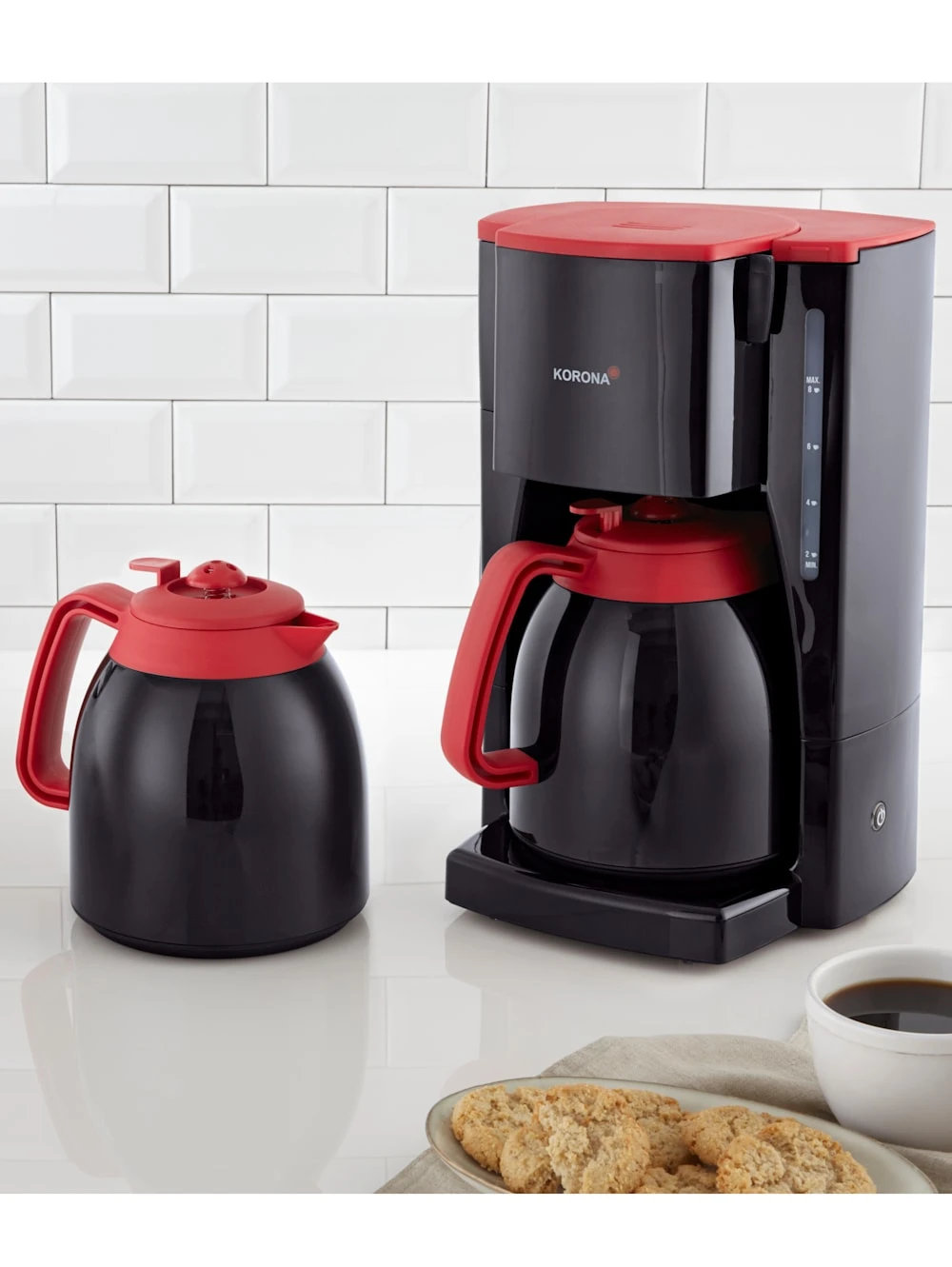 EXKLUSIV-Set Thermo-Kaffeeautomat 10315 Mit 2 Thermokannen, Schwarz/rot 4 EXKLUSIV-Set Thermo-Kaffeeautomat 10315 Mit 2 Thermokannen, Schwarz/rot – Bild 4