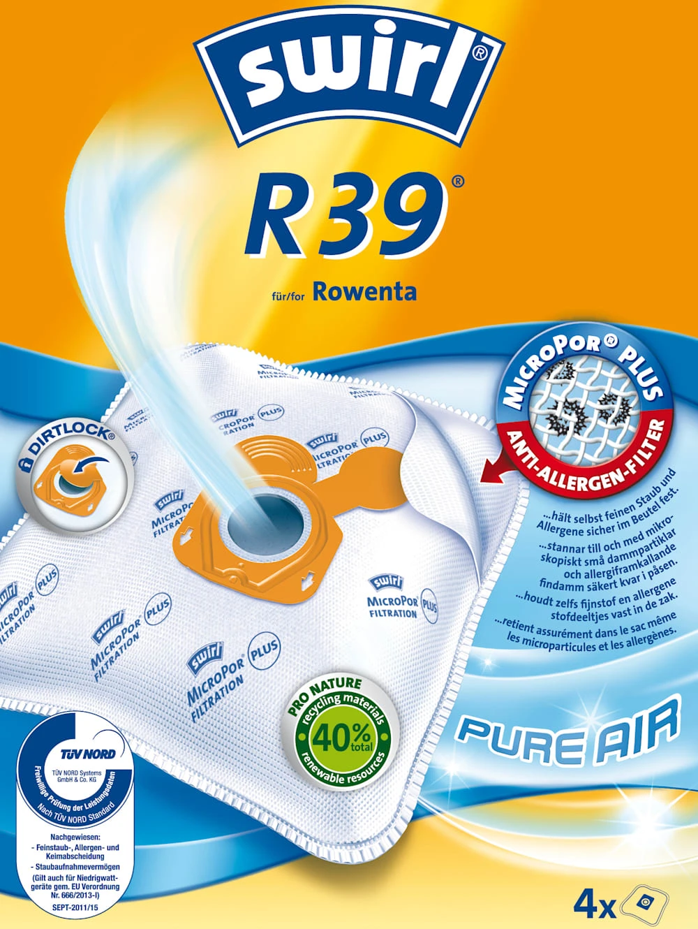 Melitta Swirl® Staubsaugerbeutel R 39 1 Melitta Swirl® Staubsaugerbeutel R 39
