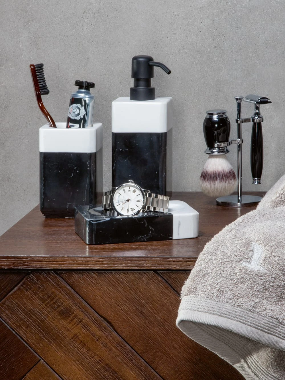 Möve Seifenschale Black & White 14x9,6x3cm , Marmor 2 Möve Seifenschale Black & White 14x9,6x3cm , Marmor – Bild 2