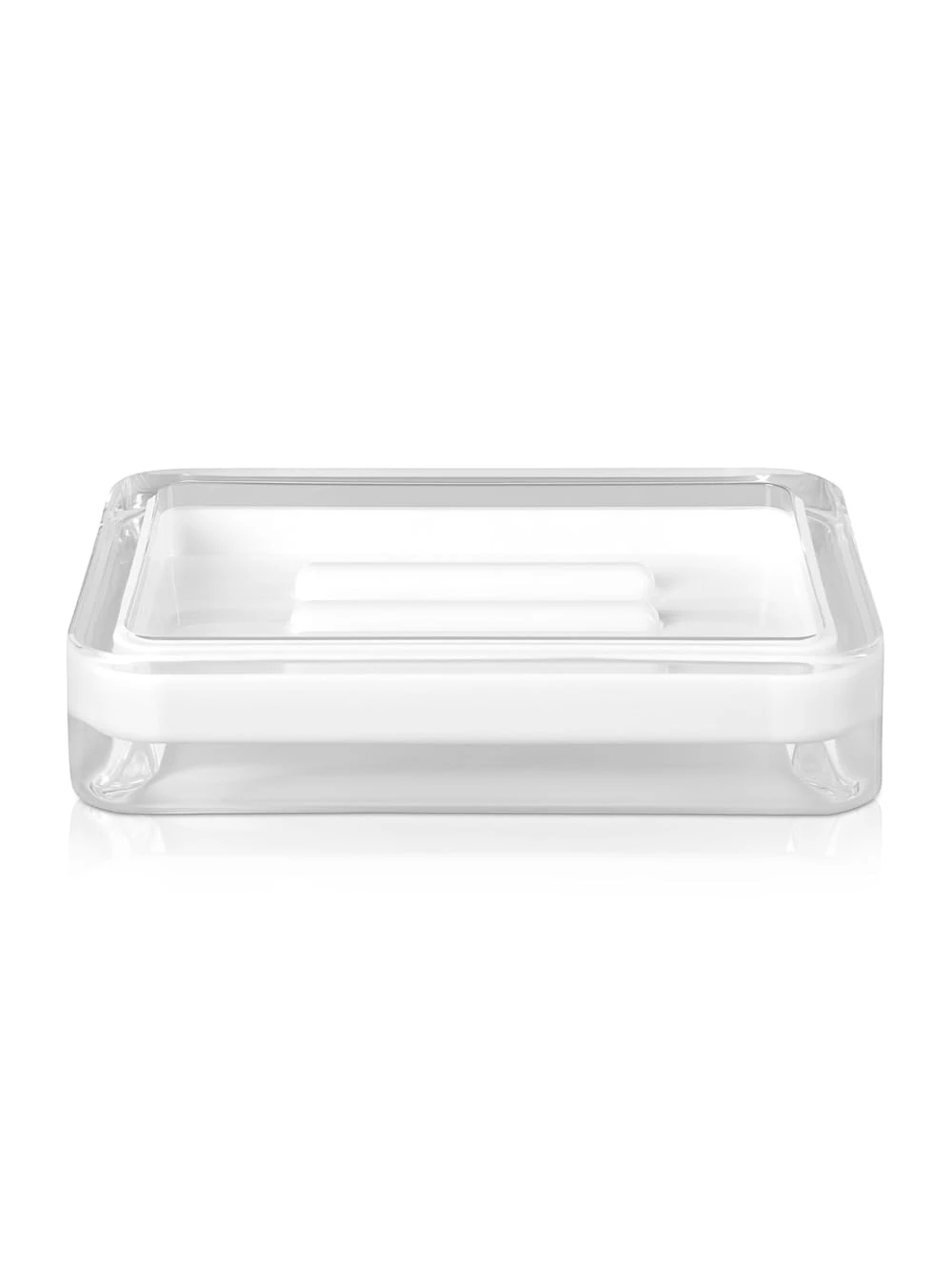 Möve Seifenschale Line 12x9x2,5cm , Acryl 1 Möve Seifenschale Line 12x9x2,5cm , Acryl