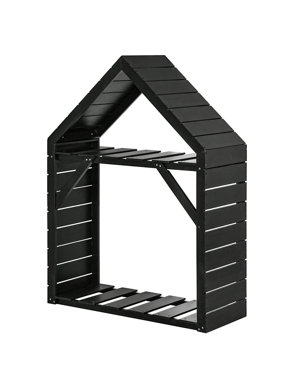 OUTSUNNY Kaminholzregal Mit 2 Ebenen 2 OUTSUNNY Kaminholzregal Mit 2 Ebenen – Bild 2