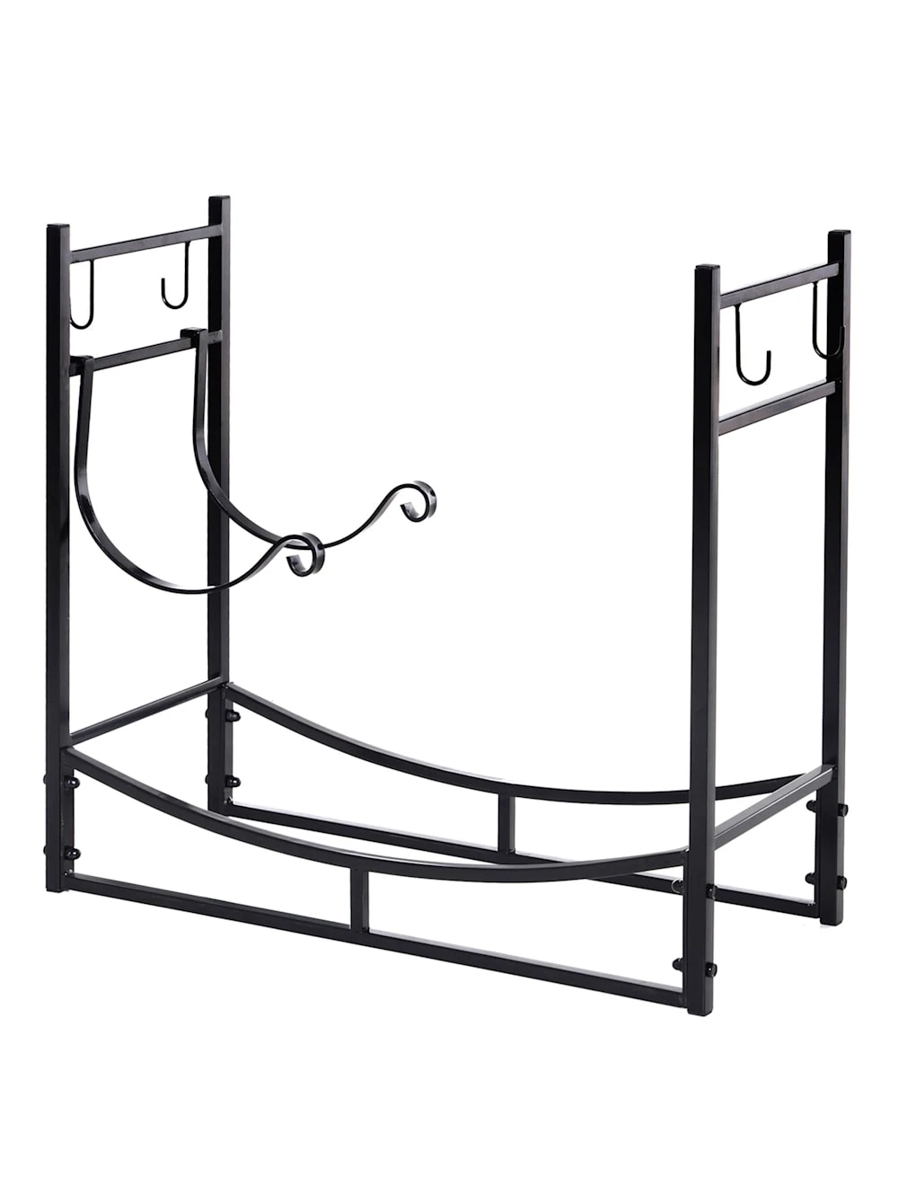 OUTSUNNY Kaminholzregal Mit Leicht Geschwungener Halterungen 3 OUTSUNNY Kaminholzregal Mit Leicht Geschwungener Halterungen – Bild 3