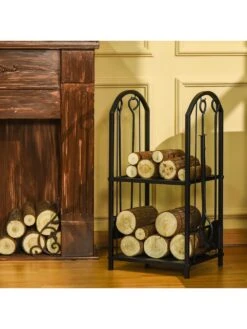 OUTSUNNY Kaminholzständer Mit Kompakter Größe Und Klassischem Design, Das Erhöhte Design Ermöglicht Den -Wenko shop outsunny kaminholzstaender kompakter groesse klassischem design erhoehte design ermoeglicht 0001851584 1012342256 2