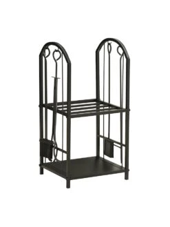 OUTSUNNY Kaminholzständer Mit Kompakter Größe Und Klassischem Design, Das Erhöhte Design Ermöglicht Den