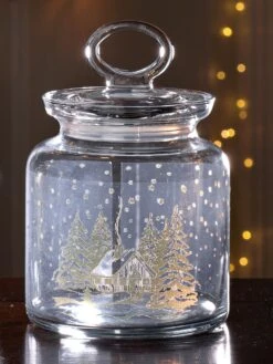 Glasdose 'Chalet Winter', 1 Liter