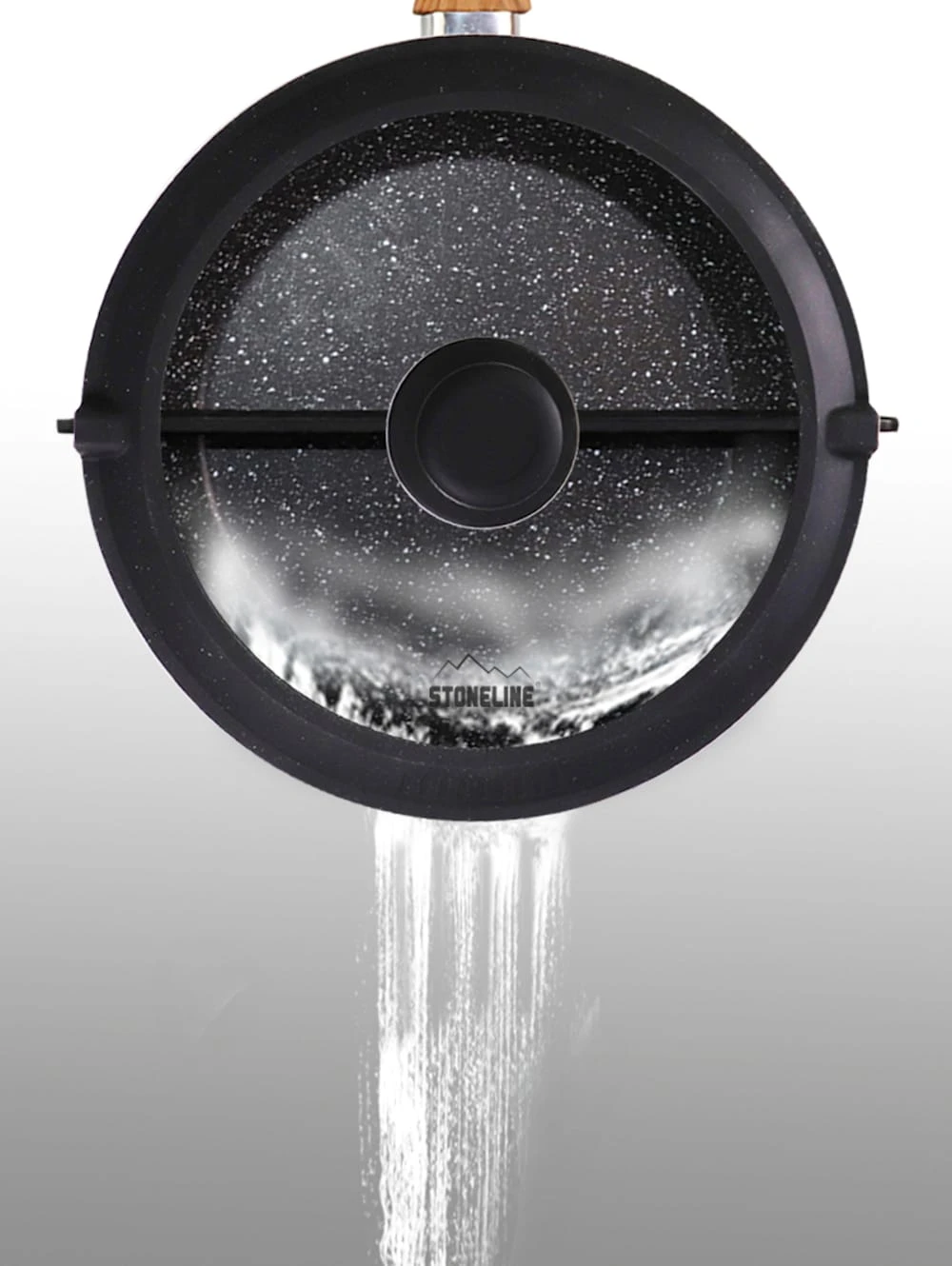 Halb- & Halb-Pfanne Mit Herausnehmbarer Abtrennung & Deckel Mit Abgießfunktion, Ø 24 Cm 3 Halb- & Halb-Pfanne Mit Herausnehmbarer Abtrennung & Deckel Mit Abgießfunktion, Ø 24 Cm – Bild 3