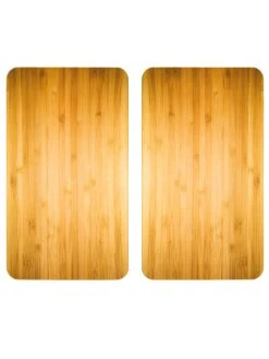 Wenko 2er-Set Herdabdeckplatten 'Holz-Optik'