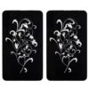 Wenko 2er-Set Kochfeld-Abdeckplatten 'Ornamento Nero'