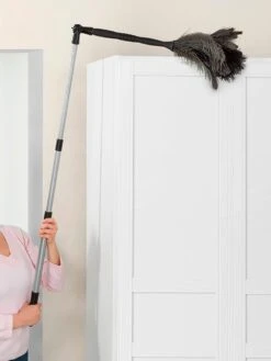 Wenko Knickbarer Straußenfeder-Staubwedel Mit Abnehmbarem Teleskopstiel