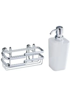 Wenko Spül-Set 'Turbo Loc' Inkl. Spülmittelspender & Schwamm -Wenko shop wenko spuel set turbo loc inkl spuelmittelspender schwamm 0001717612 2